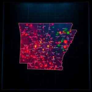 crime map of Arkansas