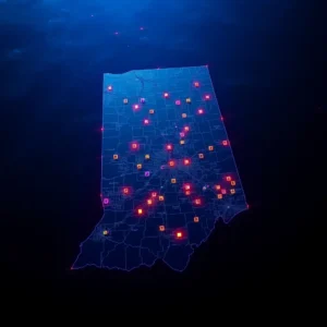 crime map of Indiana