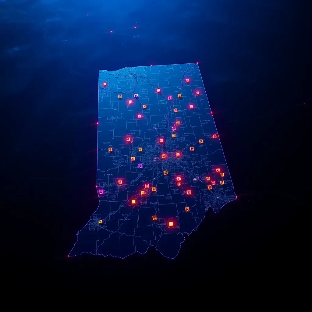 crime map of Indiana