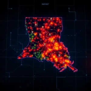 crime map of Louisiana
